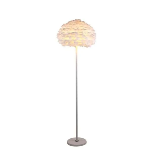 Lampadar 1.5 Metri Fier + Pene Naturale A-14106 Wei